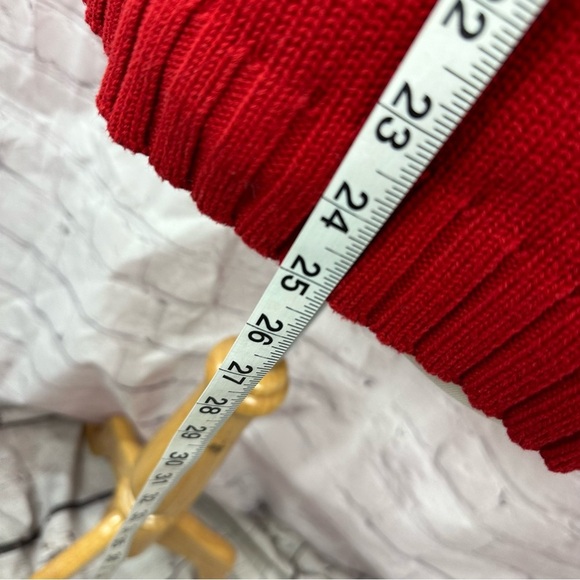 Talbots Red Cowl Neck Sweater Buckle accent equestrian sz L petite classic - Picture 4 of 8